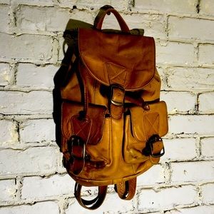 Genuine Leather Backpack Purse